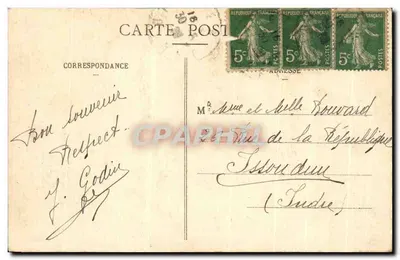 Interior da Igreja Paroquial - Gien — N.G. 8 - Editor G. P. Pierre — Verso