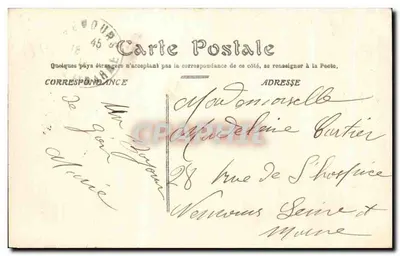 Gien — Poczta — Wydawca: C. Billard, nr 43 — Rewers