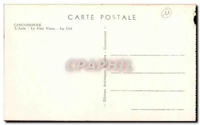 Carcassonne — Stary Most - Miasto — Éditions Artistiques Réalitière — Rewers