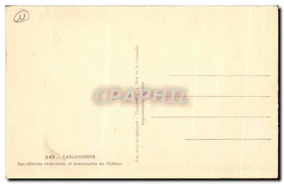 Carcassonne — De buitenste verdedigingen en ingangspoorten van het Kasteel — ARORA — Achterkant