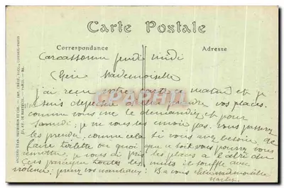 Stad Carcassonne — Uitzicht genomen van het noordoosten — JND Fot. — Achterkant