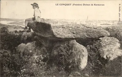 Le Conquet (Finistère) — Dolmen de Kermorvan — R. Boelle, fot.-edit.