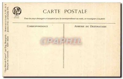 Chinon — Castello e città sulla Loira — editore Mangle & M. Série IV, N. 7 — Verso