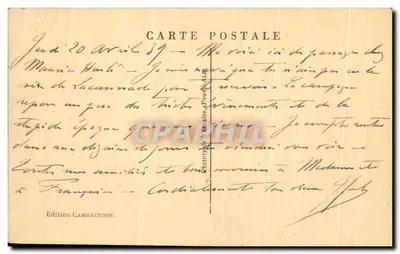Tonneins — Castelo de Roquepique XVº século — Edição APA — Verso
