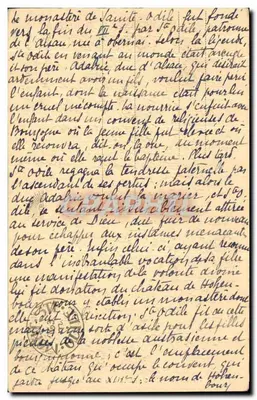 Klasztor na Wzgórzu św. Odile — Statua św. Odile — Wydawca nieznany, nr 52 — Rewers