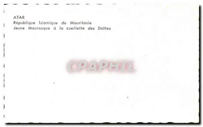 Młoda kobieta wśród palm — Wspomnienia Nowego Roku od Atara — nieznany wydawca — Rewers