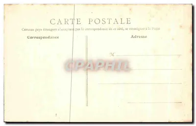 Écouen — Zamek Legii Honorowej, strona Terrasse — Desjardins, pap., Écouen — Rewers