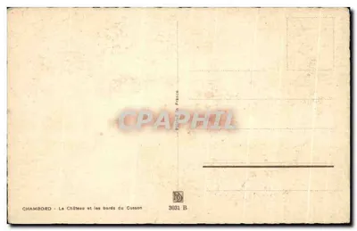 Chambord — Zamek i brzegi Cosson — wydawca BD, nr 3031 B — Rewers