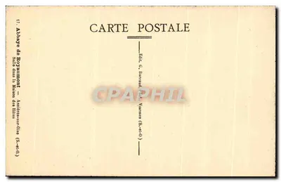 罗亚蒙特修道院 — 客栈房屋内的大厅 — 出版商 E. Barrand, Varmes-sur-Oise — 背面