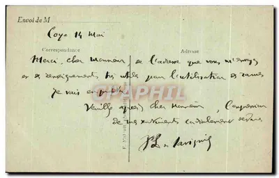 Coye (Oise) — O Castelo — Edição A. Eckert - Tabac — Verso