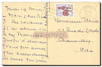 Castillo de Vésigneux — Saint-Martin-du-Puy (Nièvre) y Avallon (Yonne) — editor no identificado — Reverso