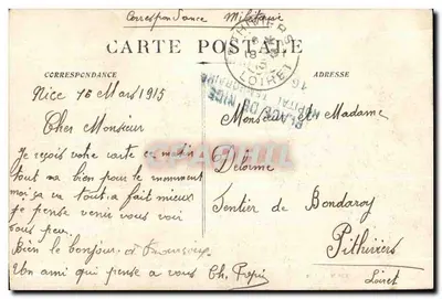 Nice - Le Jardin du Roi de Wurtemberg — Photo Cauvin - Nice — Verso