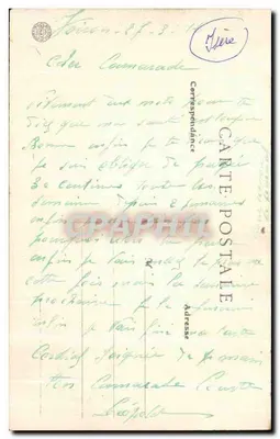 Voiron (Isère) — A Catedral e o Coleau de Vouise — Edição Sarret — Verso