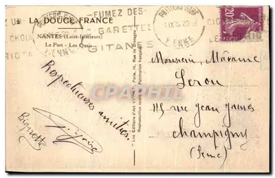 De Haven - De Kades van Nantes — Le Éditions d'Art Yvon, n° 410 — Achterkant