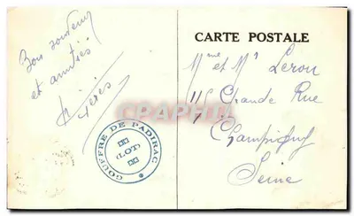 La Grotta de Presque — Padirac, Lot — El baldaquino — Reverso