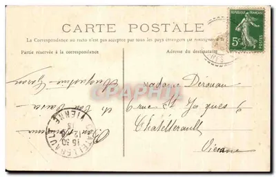 Saint-Clementin — L'Église et sa flèche — Édition Merle-Voy — Verso