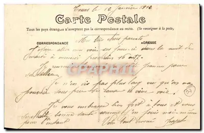 Tours — Souvenir de Tours — Grand Bazar de Tours, n° GB 301 — Rewers