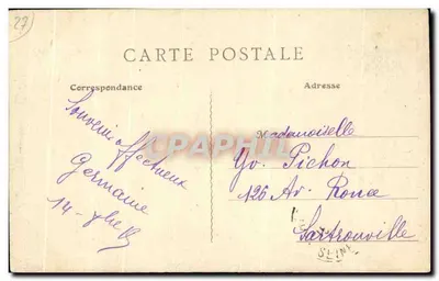 Gisors (Eure) — Wewnętrzna wizja Katedry — Mała Nowa, południowa strona — J. Bourgeix, wydawca — Rewers