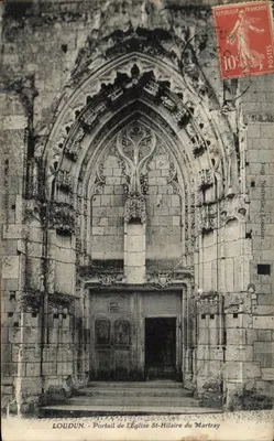Loudun - Portal da Igreja de São Hilaire do Martray — Imp. Noëlville, Loudun