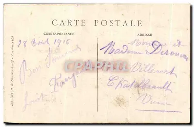 Rovins — Torre detta di Cesare (XII secolo) — Maurice Libraire, 44 Rue Hugues-le-Grand — Verso