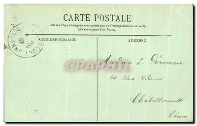 Lourdes — Le Poste des Brancardiers — Voitures d'Ambulance — LL. — Verso