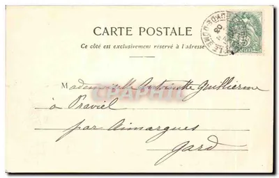Mulher em traje local — Environs de Clermont-Ferrand — Lib. Bouge-Réal, 31, Rue de l’Eau, Clermont-Ferrand — Verso