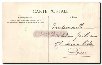 Giovane ragazza di FOUESNANT — Studio dei Costumi della Bretagna — Collezione VILLAIN, Quimper — Verso