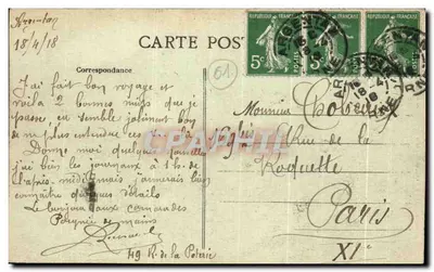 Castelo de Carrouges — Canto de Mouchoir, Ponto de Argentan — A. Lefebvre, Lefebure, Paris — Verso