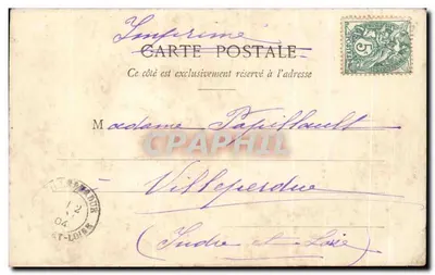 Nieuwjaar — Dood en Kind — Fototype A. Brabant & Cie, Nancy — Achterkant