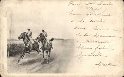 Courses de chevaux — scène de course — Les Courses. Ser. 93. 2.