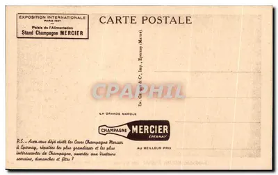 Champagne Mercier, Épernay — Una de las bodegas — Una de las galerías — Reverso