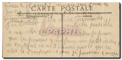 Pássaros domésticos — M. Babin — série de cartas postais — Verso