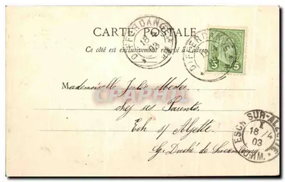 Rückkehr vom Pilgern III — Bellevue, Route de Rome — Phototype A. Bergeret et Cie, Nancy — Rückseite