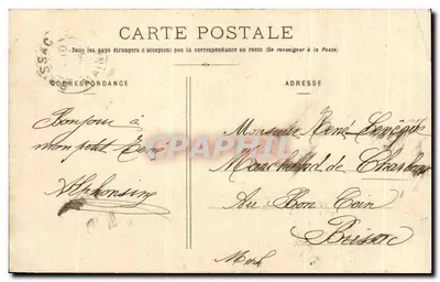 Criança com guarda-chuva — Papai é cocheiro de fiacre — Edição Bergeret — Verso