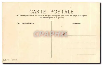 Caça ao frango — cena de silhueta — A.L.G. — Paris — Verso