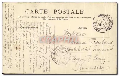 Montbéliard — O Quai das Tanneries na derivação da Savoureuse — editor A. (n° 60 013) — Verso