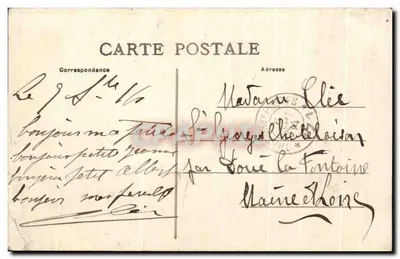 Estrada de Fère-Champenoise — Café da Estação — Edit. Maillet — Verso