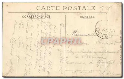 La Neuville-au-Pont — Ayuntamiento y Iglesia — Martinet-Neuillard, Ed. Sie-Menehoud — Reverso