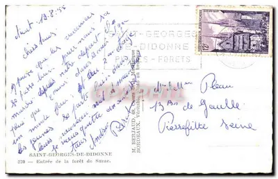 Las Saint-Georges-de-Diddonne — dune i sosnowe drzewa — wydawca Ino, nr 110 — Rewers