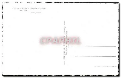 Lago d'Annecy — Alta Saboia — Edições G. MONTCHET, Annecy — Verso
