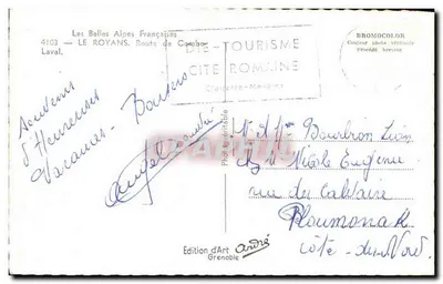 Uitzicht op het pad van de weg naar Combe — De Mooie Franse Alpen — Kunstuitgave André — Achterkant