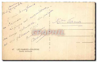 Les Sables d'Olonne — Sortie matinale — éditeur Cie des Arts Photographiques — Achterkant