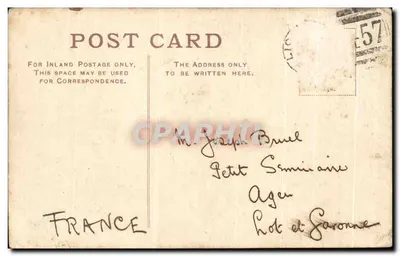 Bilhete postal antigo Town Hall Leeds Série Confiável — Verso