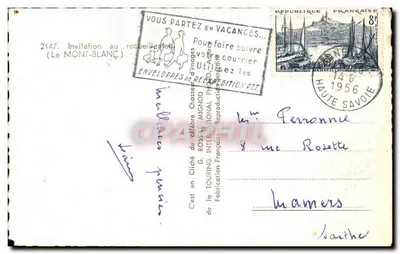 Kaplica u podnóża Mont-Blanca — G. Rossat International — nr 2147 — Rewers