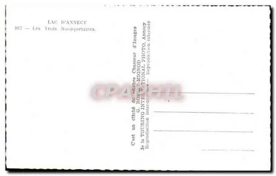 Jezioro Annecy — Trzej Muszkieterowie — Wydawnictwo Chasseur d'Images — Rewers