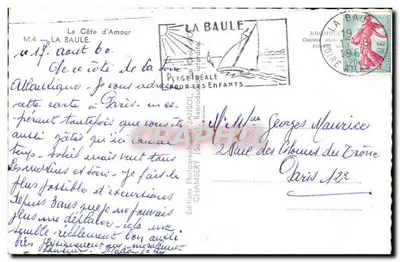 La Baule — Lembrete de La Baule — Jansol — Verso