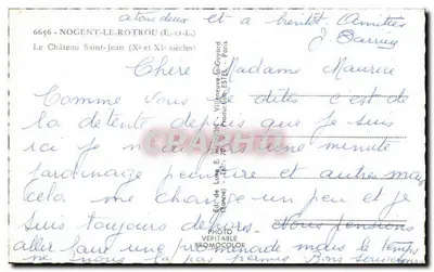 Castelo de Nogent-le-Rotrou — ruínas e torres — E. Mignony — Verso
