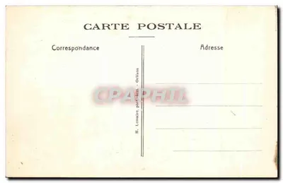 Basílica de Cléry (Loiret) — A Virgem Milagrosa em seu trono — H. Lénaire, fot.édit., Orléans — Verso