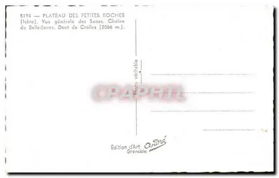 As Pequenas Rochas — Plateau dos Sanas, Cadeia de Belledonne — Edição de Arte Grenoble — Verso