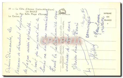 Kasyno w La Baule — Najpiękniejszy Piaszczysty Brzeg Europy — Wydawnictwo DANSOL (Chambéry) — Rewers